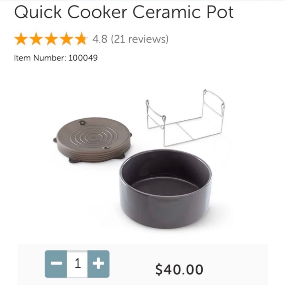 Quick Cooker ceramic bowl